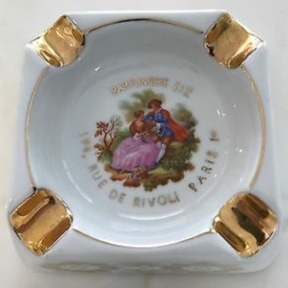 PARFUMERIE LIZ PORCELAINE DE LIMOGES ASHTRAY - Picture 3 of 15